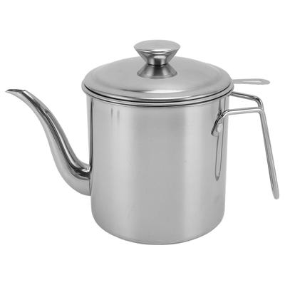Oil Pot with Detachable Dust Proof Lid Thickened 304 Stainless Steel Oil Strainer Pot for Kitchen