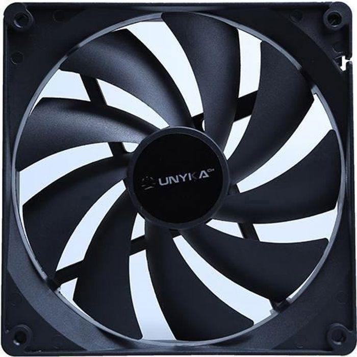 UNYKAch 51790, Boitier PC, Ventilateur, 14 Cm, 1000 Tr-min, 19 dB, Noir
