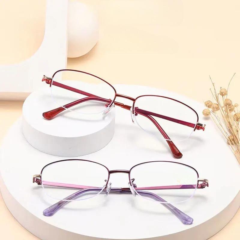 Men Reading Glasses Anti Blue Presbyopia Glasses Half Frame Farsightedness Business Óculos Anti Blue Light Glasses