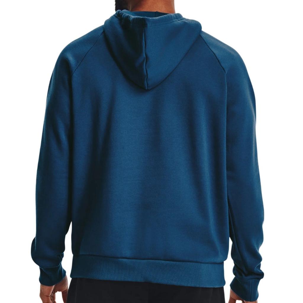 Under Armour Felpa con cappuccio in pile con coulisse con logo solido Uomo felpe Blu 1379757-426