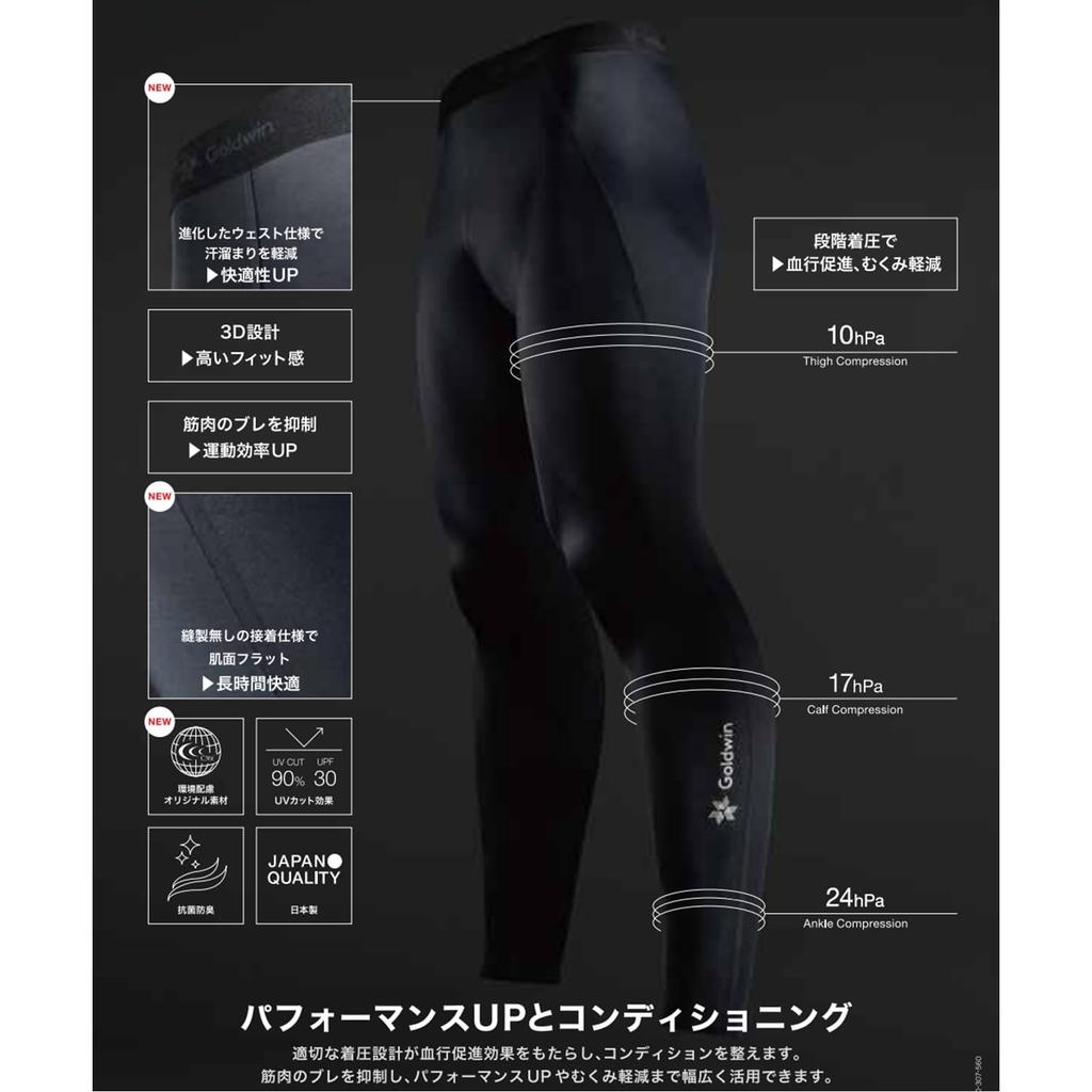 Goldwin Compression Long Tights GC03355 Black 2