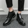 High Quality Ankle Boots for Men Social Formal Men Dress Leather Shoes Boots Man Britain Brogue Chelsea Boots Men 2025