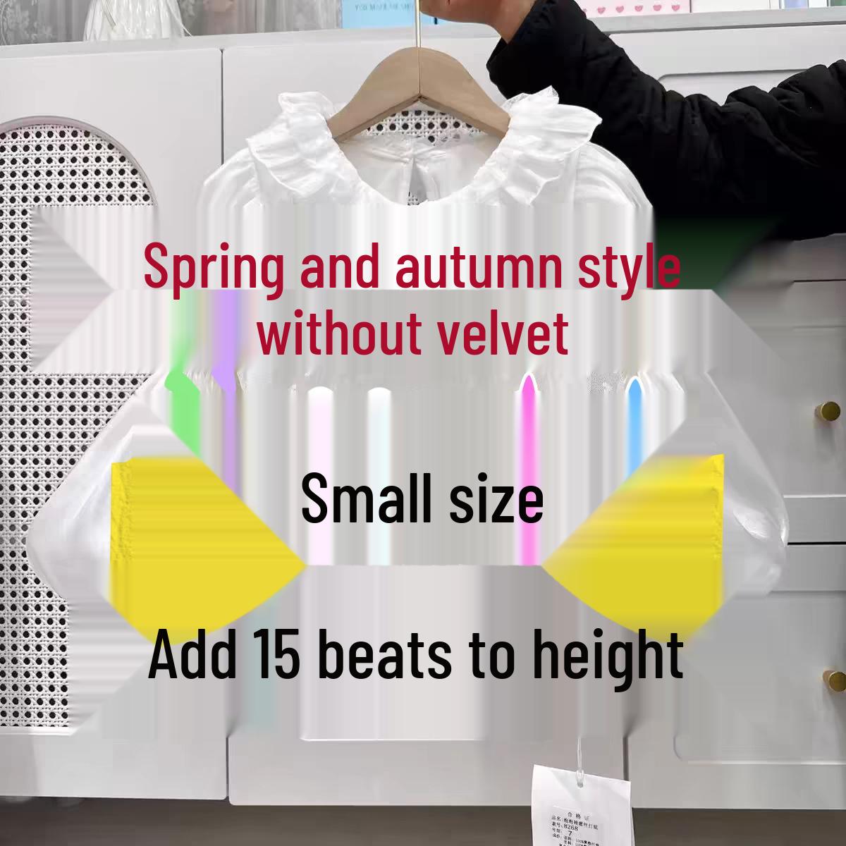 

Девичья рубашка-куколка в стиле Лолита - Однотонная для весны и осени 120 (Recommended height 100-110cm)