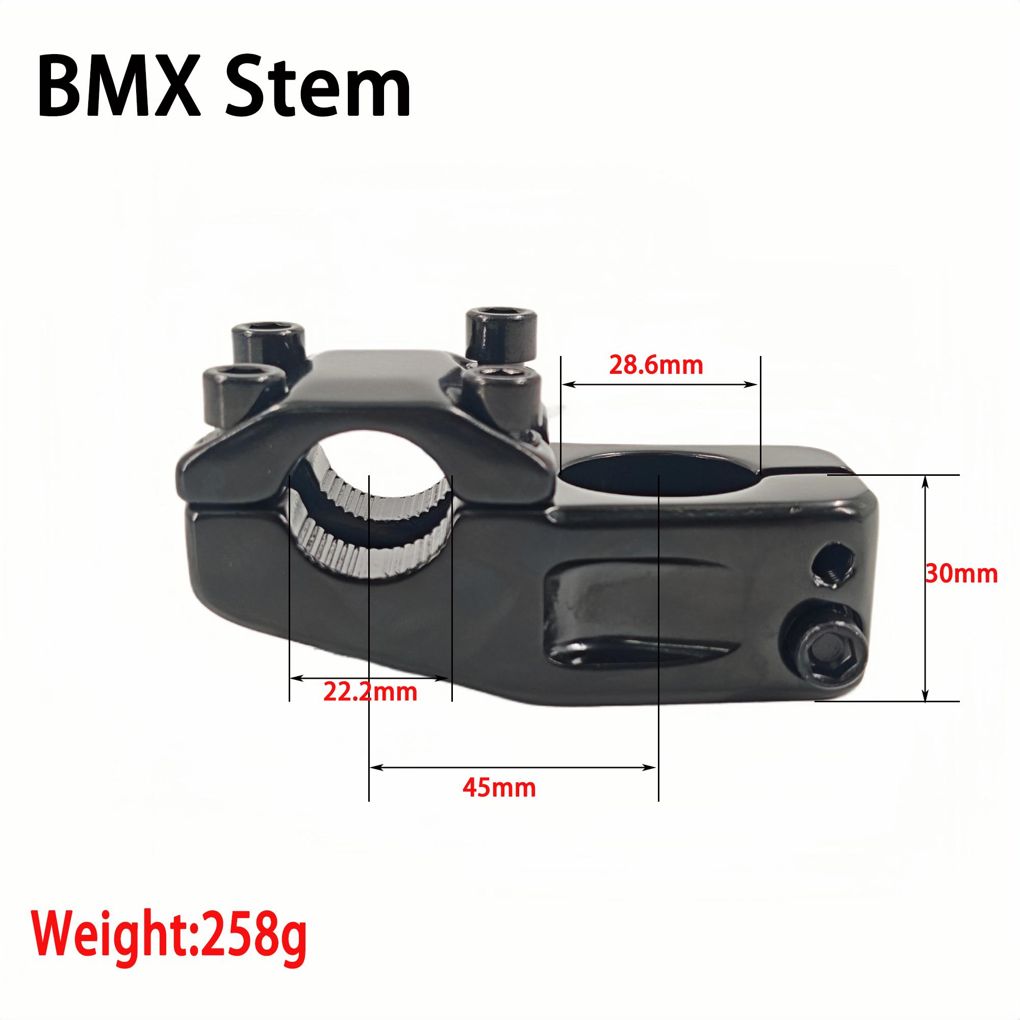 BMX Stem 22.2*28.6mm 45mm Lightweight Aluminimun oy CNC Bicycle Stem BMX Handbar Stem For Fixed Gear MTB Bike Cycling Parts