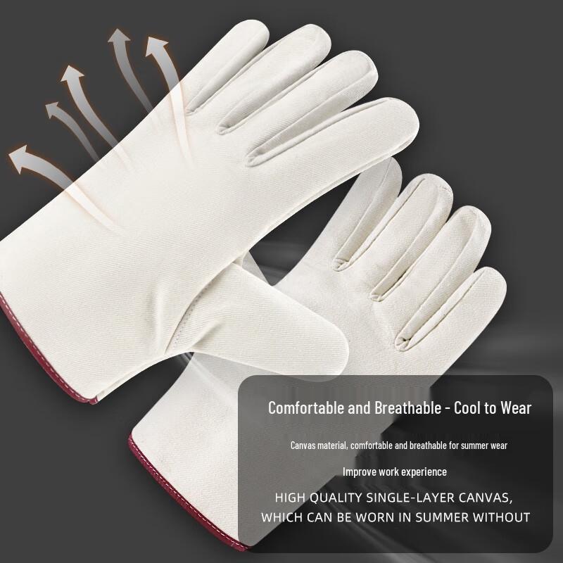 Heavy-Duty Canvas Work & Welding Gloves