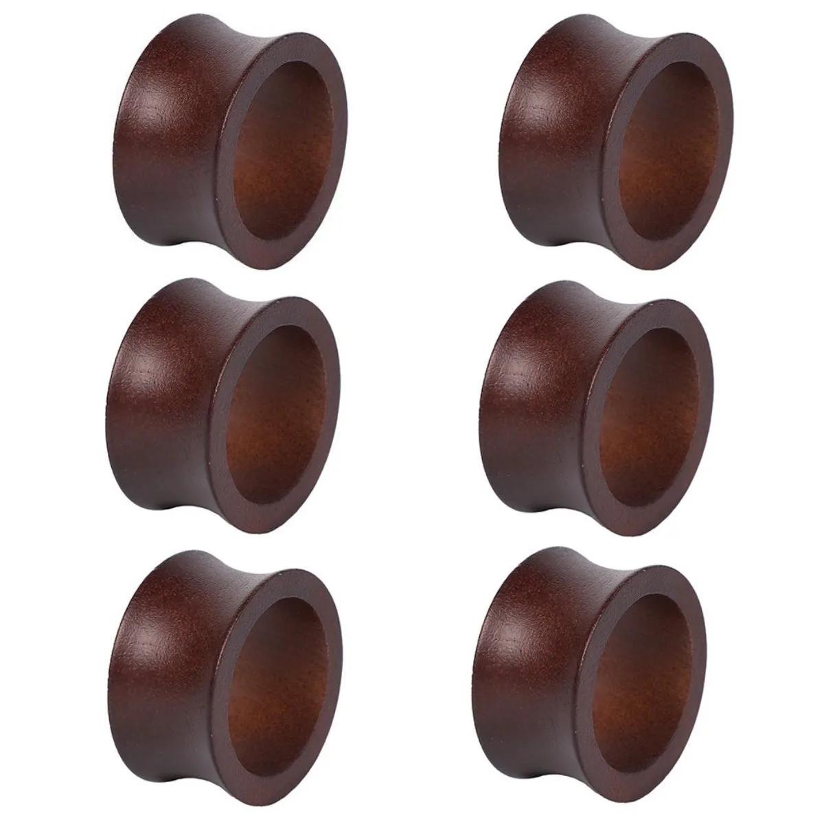 

Stylish Wooden Napkin Rings Set of 6 Holders for Kitchen and Dining Events Elevate Your Table Settings with Rustic Design China Mainland