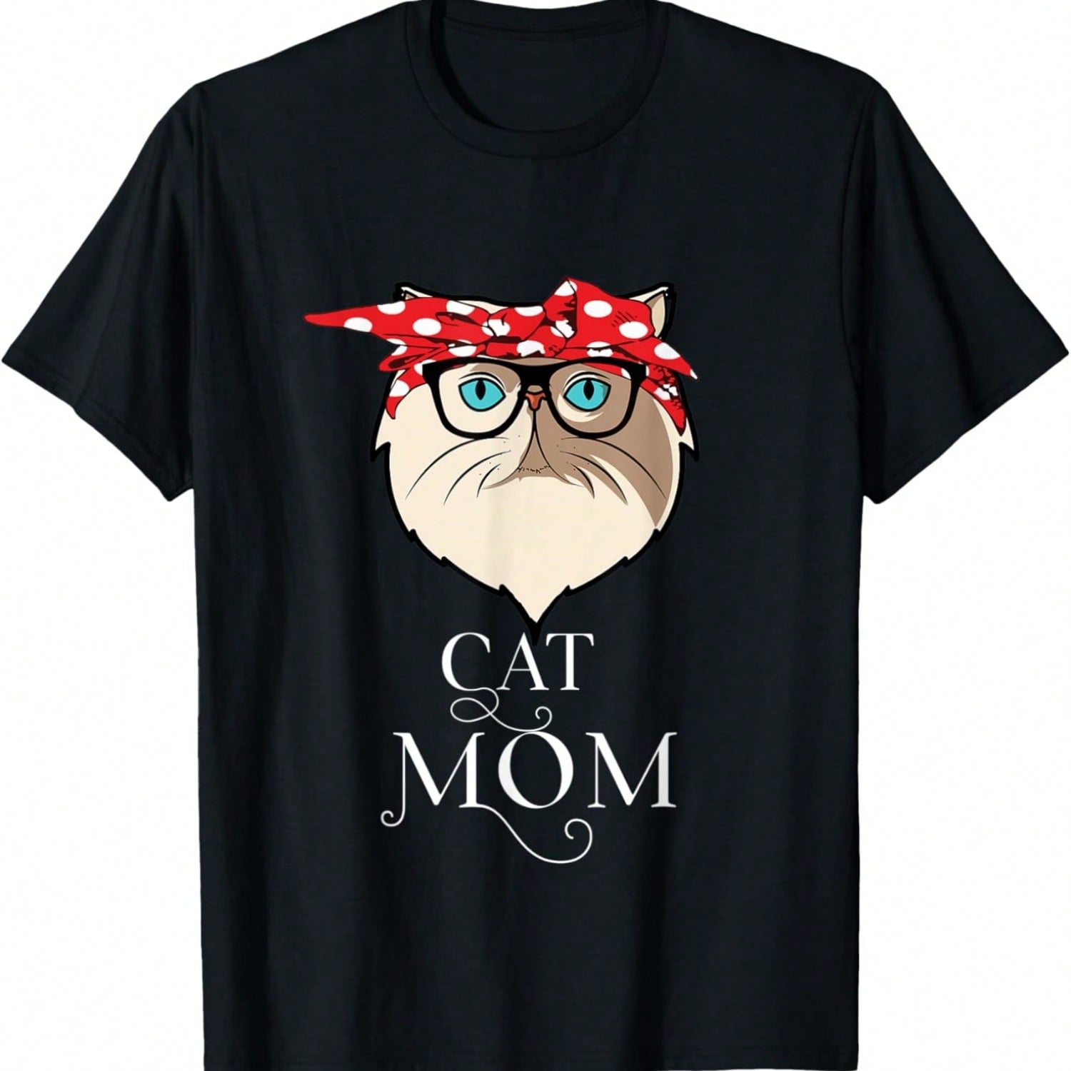 Cat Face Portrait Animal Art Drawing Graphic Cat T-Shirt S разноцветный