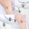 Pendentif Cloche de Terre Magie Bleue Charms Passeport Terrestre Perles Originales en Cuivre Convient pour Bracelet Bijoux Femme DIY Fabrication de Cadeaux