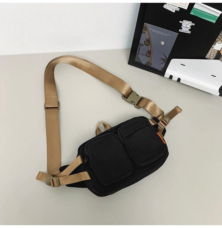 

Новая нагрудная сумка мужская спортивная и повседневная на плечо большой вместимости сумка-мессенджер для ежедневных поездок портативная поясная сумка чёрный