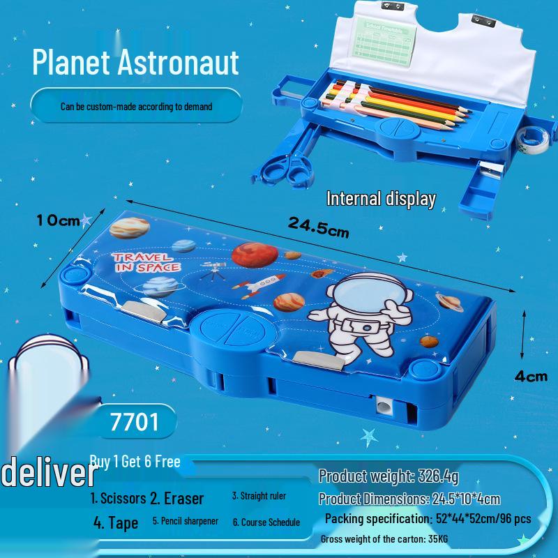 Creative Cartoon Multifunctional Pencil Case for Primary School Students - Large Capacity and High Appeal
