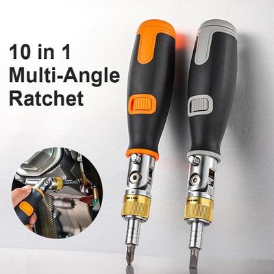 1PC New 10 In 1 Professional Screwdriver Set Hand Tool Multi Angle Ratchet Corner Screwdriver Multi-functional Screw Driver