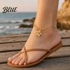 Anklet Summer with Extension Chain Double Layer Thick Thin Chain