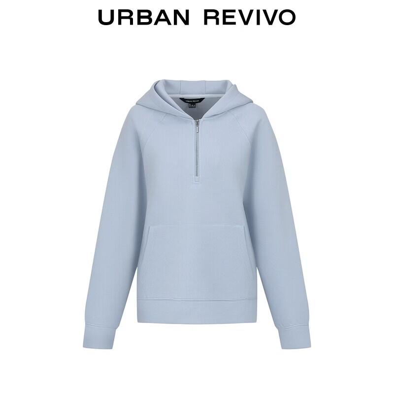 UR Women's Casual Half-Zip Hooded Sweatshirt