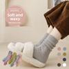 Thick and Warm Cashmere Socks for Women In Autumn, Diamond-shaped Mid-calf Socks, Versatile Wool and Sweet Pile Socks for Women