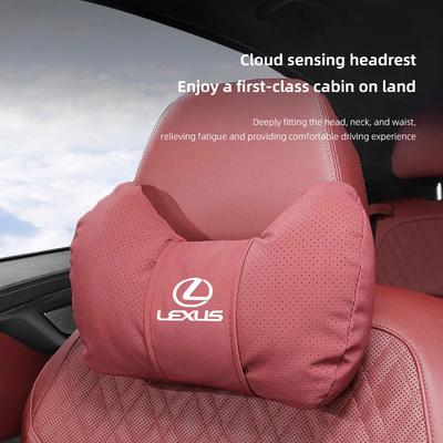 Suede Leather Car Seat Headrest Waist Rest Comfort Neck Pillow Interior For FSPORT LBX NX RX 350h 450h ES UX 300e GS GX