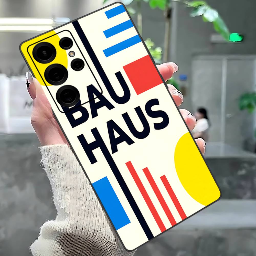 Abstract B-Bauhaus Geometric Art Phone Case For Samsung S 24 Fe 25 Ultra Plus 20 Lite 21 30 22 23 24 22 Ultra 5G Fundas