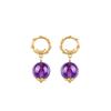 Handmade Amethyst Earrings: Ancient Chinese Style Hanfu Qipao Accessories