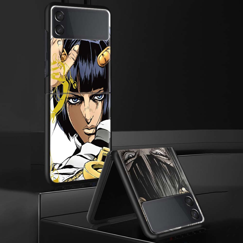 JoJo Adventure Bruno Buccellati Phone Case For Samsung Galaxy Z Flip 7 6 5 4 3 5G Shockproof Cover Z Flip7 Flip6 ZFlip5 Flip3 Fl