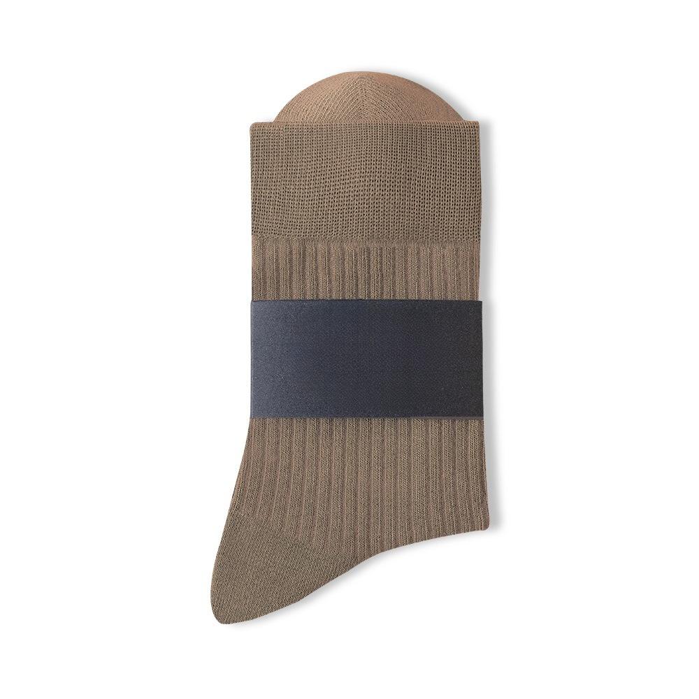 Men's Autumn and Winter Leisure Stripe Pure Cotton Deodorant Sweat Absorption Breathable Anti Pilling Tube Socks