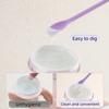 3pcs Double-head Cosmetic Digging Spoon Mini Face Mask Brush Jam Scraping Spoons  Makeup Brushes Set