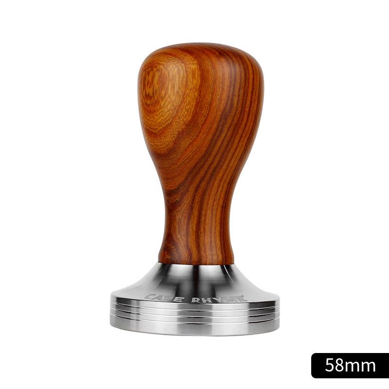 58mm Flat Bottom Stainless Steel Pressure Tamper with Scale for Coffee