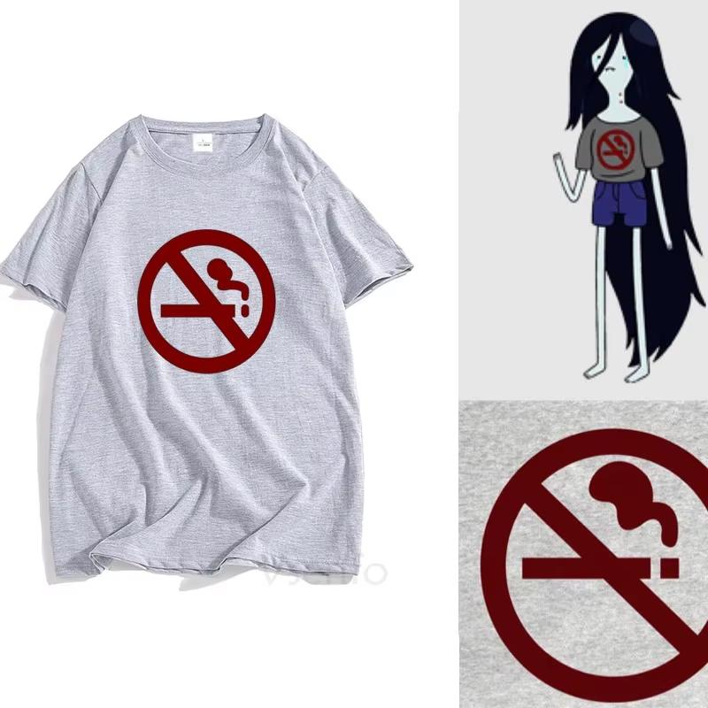 Marceline No Smoking T Shirts Women Unisex Funny Dventure Time Tshirt Cotton Short Sleeve Oneck Tee Shirt Summer Unisex Streetwear