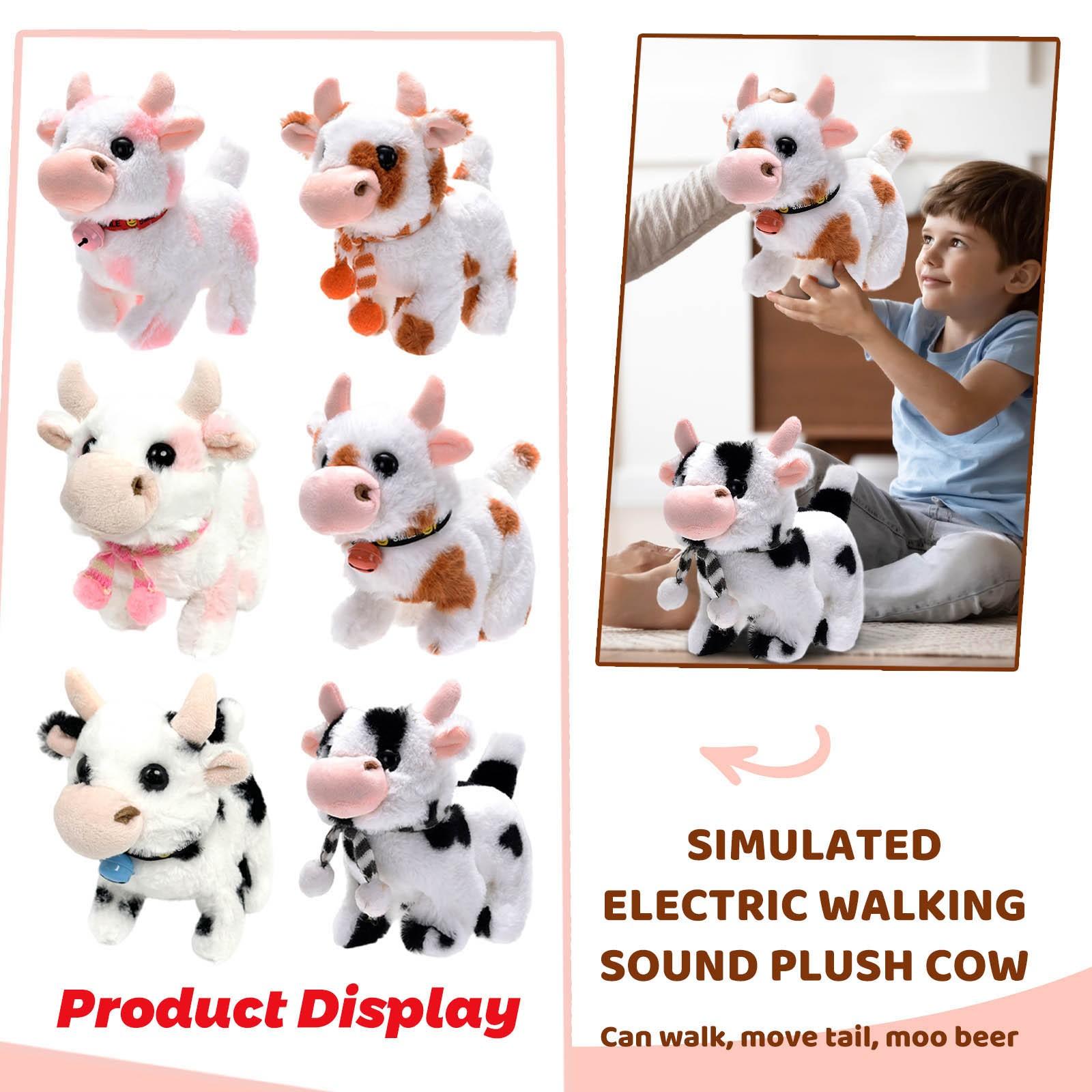 

Simulation Electric Walking Sound Plush Cow One Size