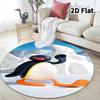 Pingu Round Area Rug Carpet Rug For Living Room Bedroom Sofa Playroom Decor Nonslip Floor Mat