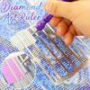 13pcs Diamond Art Ruler Set, Diamond Alignment Tool Ruler with Resin Pen,Thin Stainless Steel Nibs For DIY Diamond Painting Tool