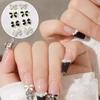 5Pcs Diy Nail Art Decoration 3D Oil Dripping Bow Tie Nail Art Charm French Pearl Nail Drill For Manicure Design Accessory