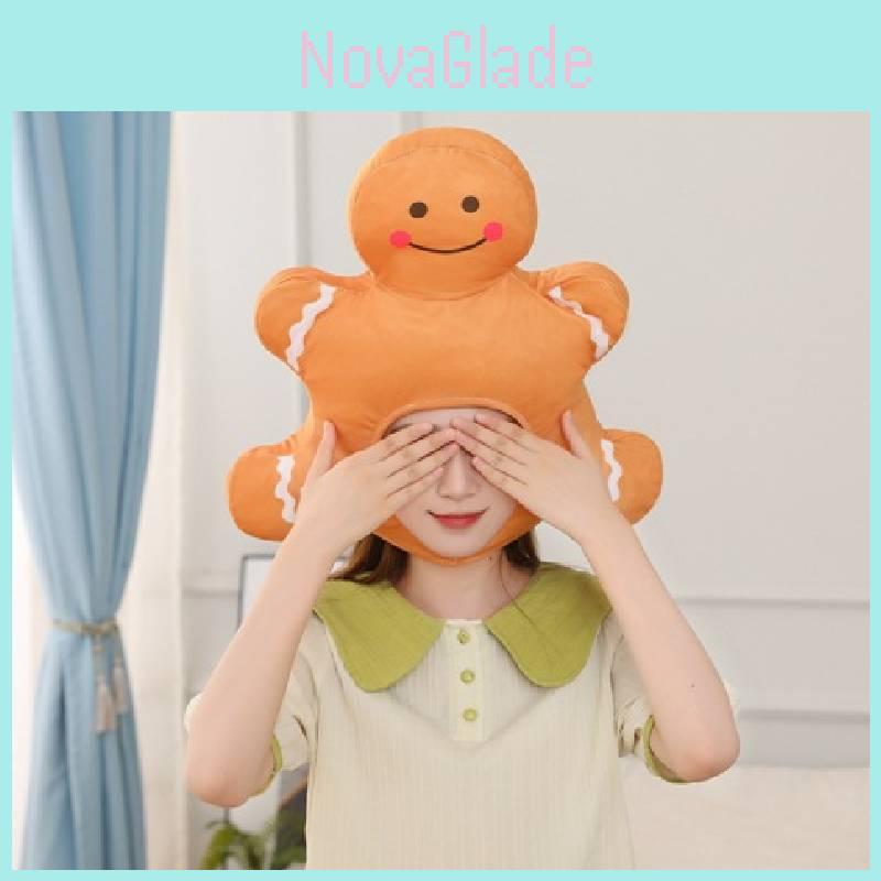 Großhandel Lebkuchenmann Plüsch Kopfbedeckung Hut Für Lustige Foto Requisiten Und Performance Kostüme