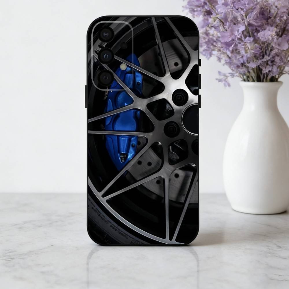 B-Blue C-Car COOL B-B-Bm-wes Wheels Phone Case For Samsung Galaxy A73,A72,A71,A70,A53,A52,A51,Soft Silicone Black Cover