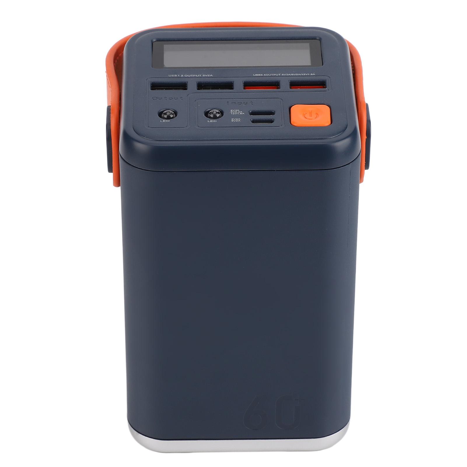 

Портативная многофункциональная электростанция с поддержкой двунаправленной быстрой зарядки мощностью 18 Вт для использования вне помещений синий