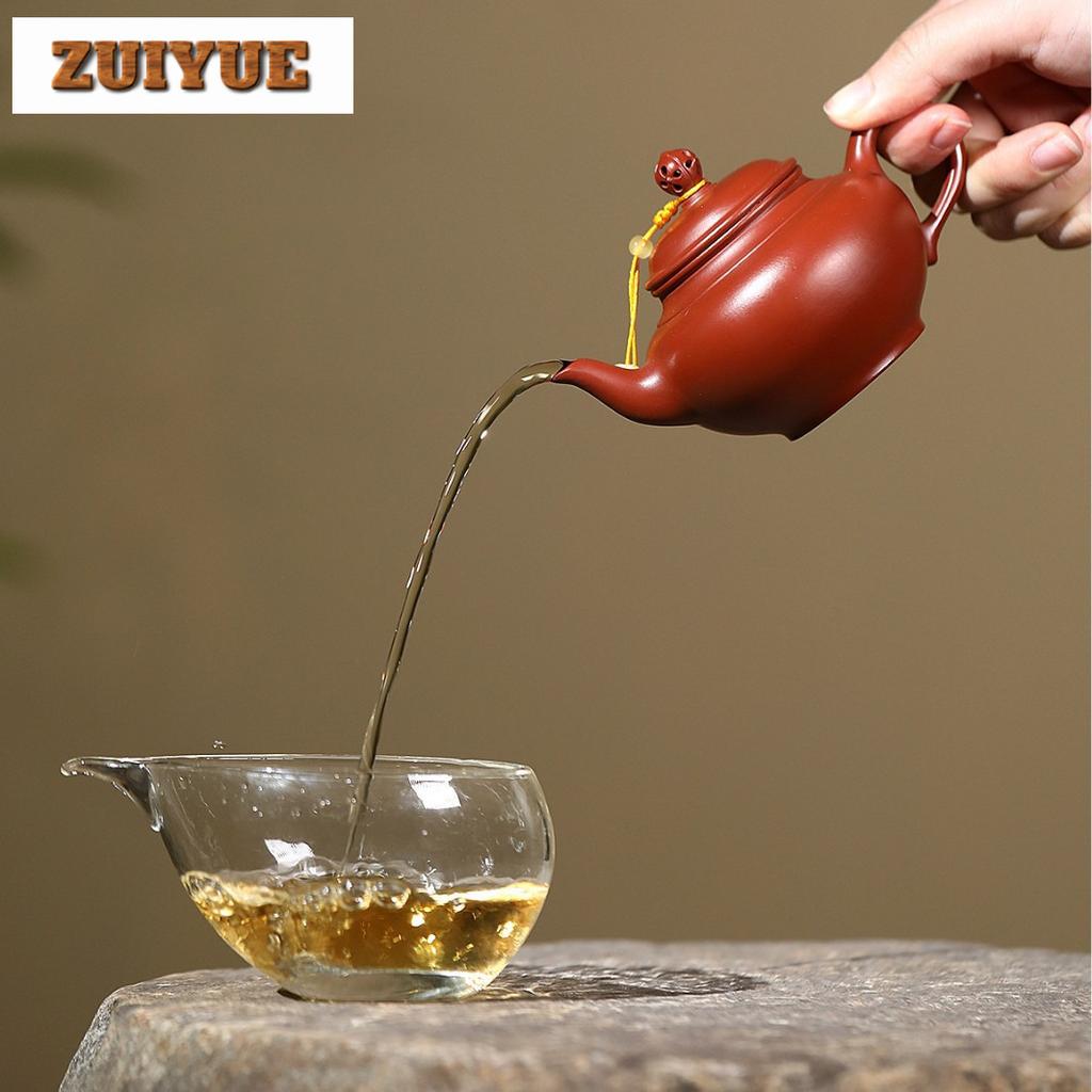 150ml Vintage Yixing Purple Clay Teapots Handmade Laughing Sakura Pot Raw Ore Dahongpao Mud Tea Soaking Kettle Zisha Teaset Gift