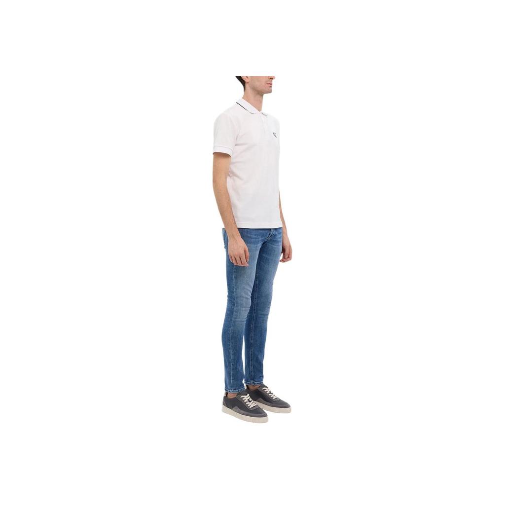 Emporio Armani Polo Manica Corta Vestibilità Larga con Logo EA7 Top da Uomo 8NPF16-PJVUZ-1100