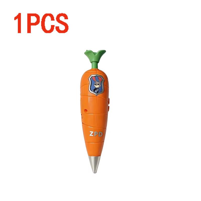

Hot 1/6Pcs Zootopia Cartoon Merchandise Series Carrot Voice Recorder Pen Student Ballpoint Pen Multi-Function Recording Pen Gift