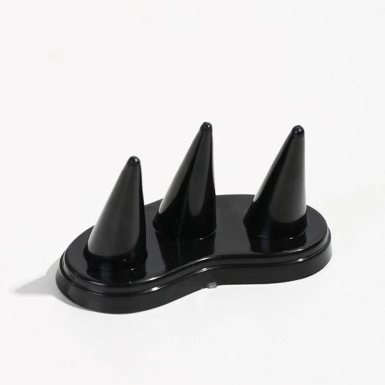 Ringoppbevaringsstativ Ringutstillingsholder Tre-finger ringutstillingsstativ Sminkebord oppbevaringsstativ Smykkebutikk Ringutstillingsorganisator