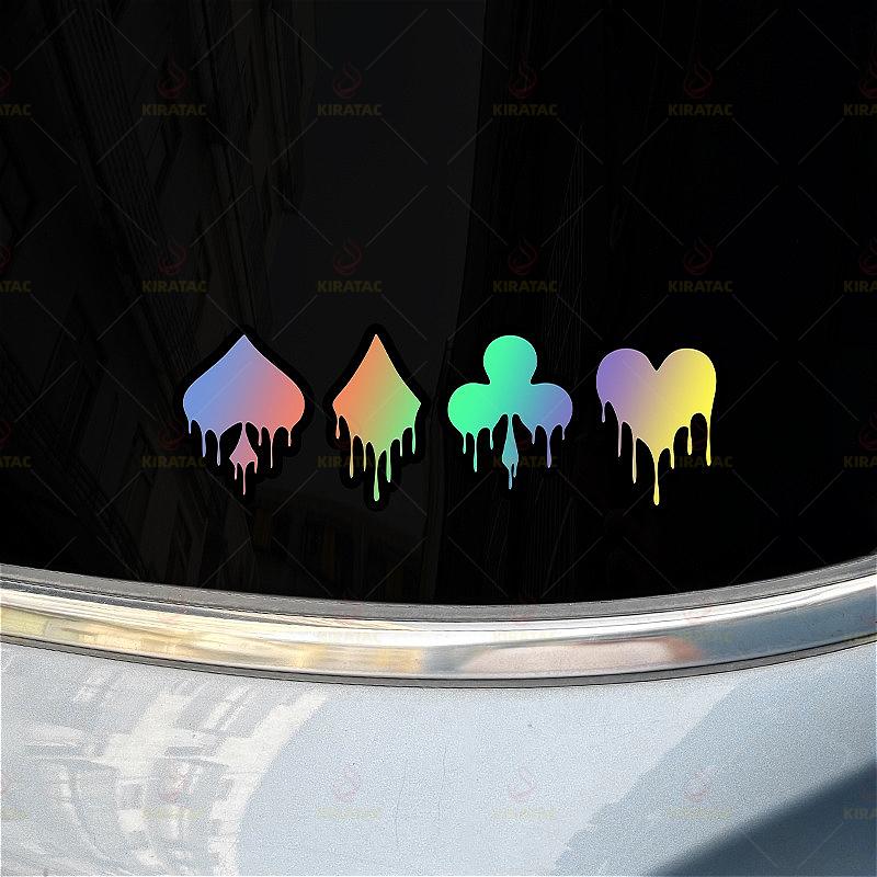 1PC Poker Pattern Motorcycle Stickers for Motorcycle Tail Box Fairings Fuel Tanks Car Windows Universal Waterproof Vinyl Decals
