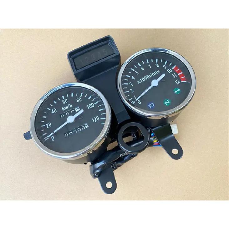 Motorcycle Speedometer Dual Gauge Speedometer Display  Odometer Assembly For Suzuki GN125 GN 125 125cc