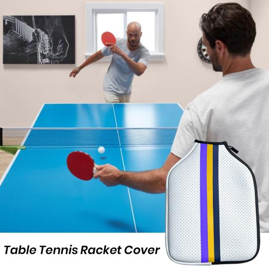 Pickleball Paddle Bag with Buckle Smooth Zipper Large Capacity Portable Multifunctional Storage Bag Neoprene Material Table Tennis Bat