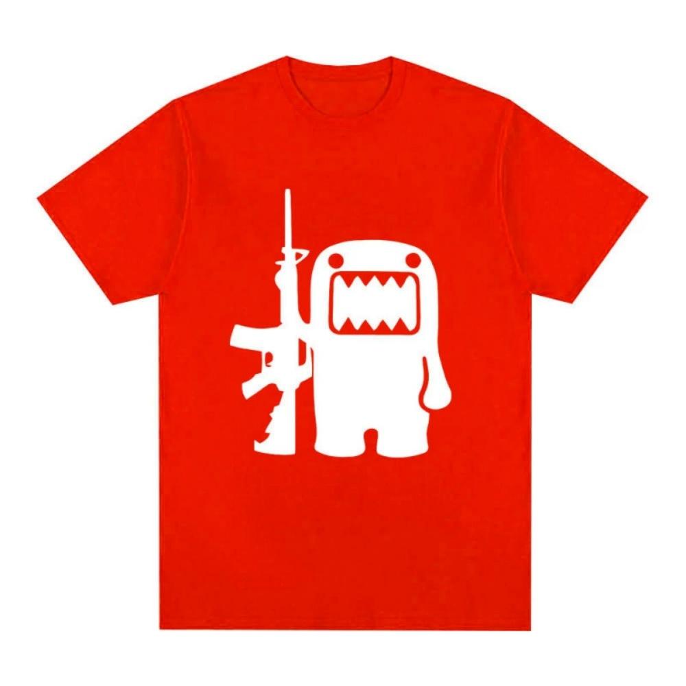 Epic Face Domo Kun Fun Meme Summer Mens and Womens Casual Loose Short sleeved Tshirt S