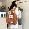 Super cute cartoon cute water guinea pig student backpack hairy kapibara girl heart soft girl storage backpack