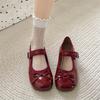 Silver French Ballet Style Light Mouth Flat-soled Single Shoes Women's 2025 New Summer Skirt Bow Mary Jane Shoes