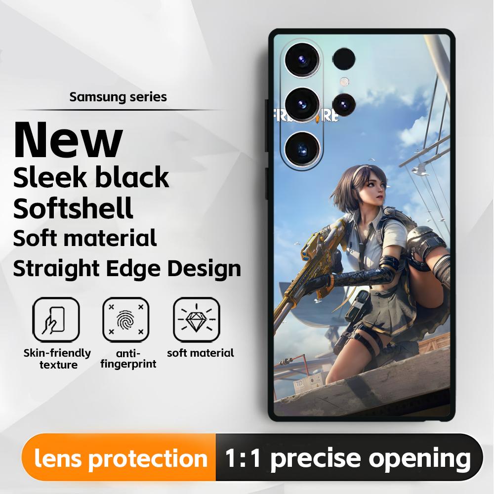 

Garena Free Fire Phone Case For Samsung Galaxy S26 S25 S24 S23 S22 S21 Plus Ultra Note20 Soft Black Galaxy Note20 Ultra