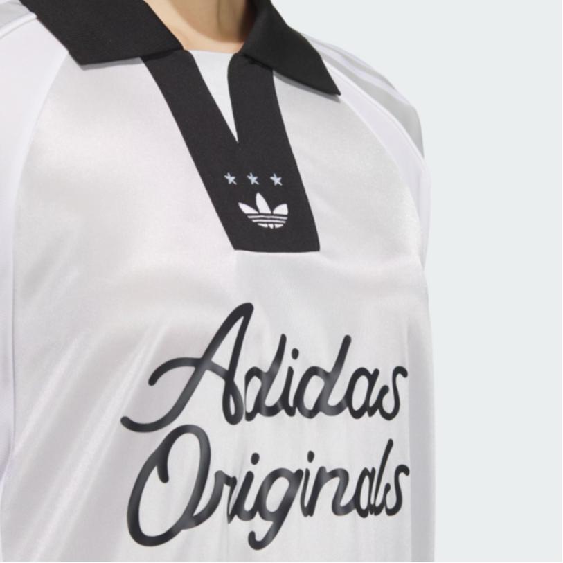 Adidas Originals Long Sleeve Soccer Jersey Polo Shirt Women Tops Dark-Silver-Metallic JD1129