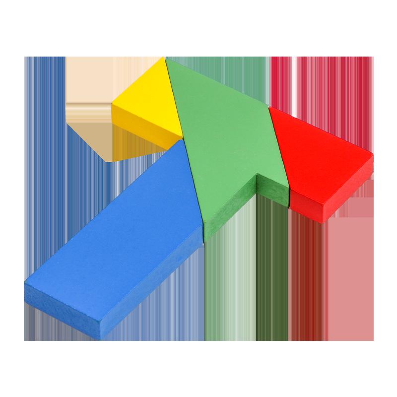 Kids' Wooden Tangram Puzzle: Educational Geometry Toy & Brain Teaser