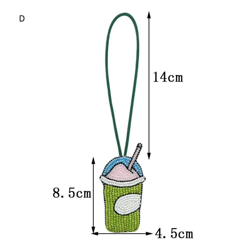 Copa de Vino de Piña con Cuentas Bebida Cuerda Colgante Parche Lanyard Parche Aplicación
