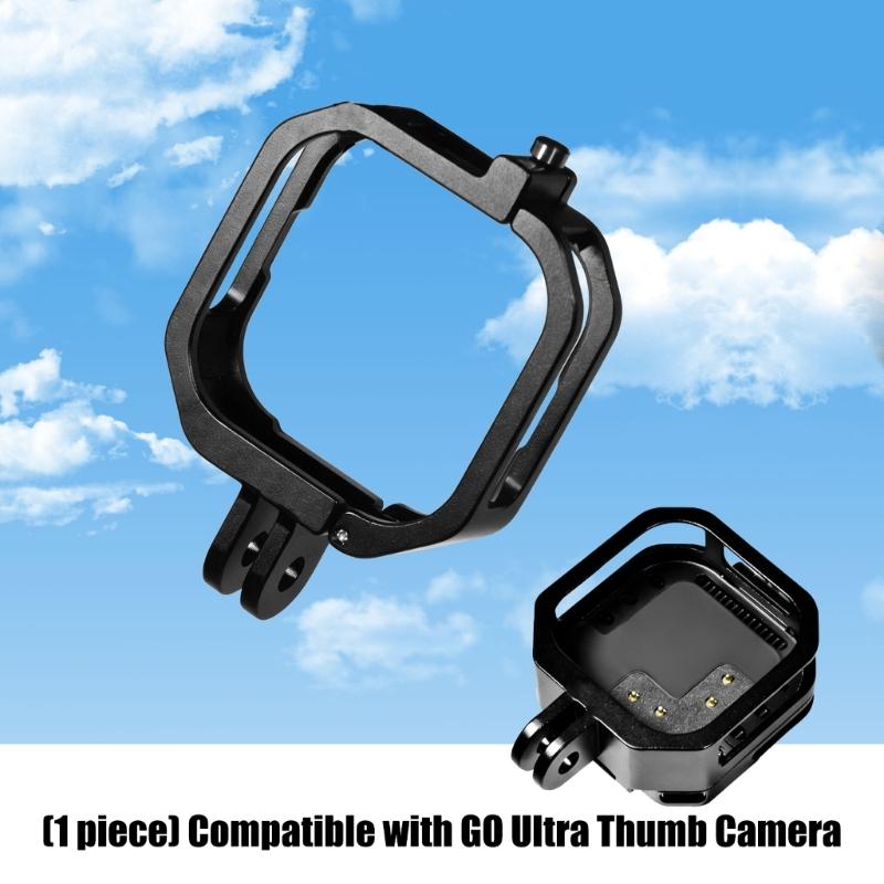 Aluminum Camera Cage For GO Ultra Thumb Camera Frame With Horizontal And Vertical Shoot Mode 2prong Interfaces