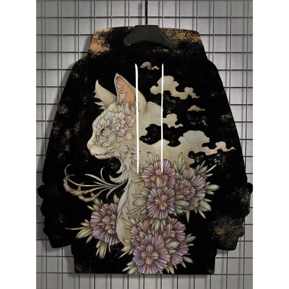 Funny Japanese Cat Style Kitten  3d Printedmen's Hoodie Autumn New Fun Hoodie Men's Hoodie Casual Fashion Hoodie Sweatshirt