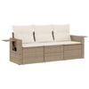 VidaXL Salon de Jardin avec Coussins 3 pcs, Canapés de Patio, Ensemble de Meubles, Mobilier de Terrasse Extérieur, Beige 3252195